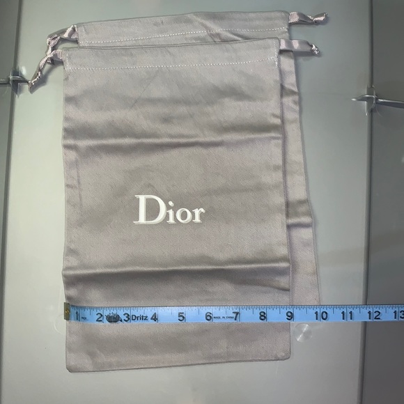 Christian Dior Set of 2 Gray Logo Dust Bags - Picture 1 of 3